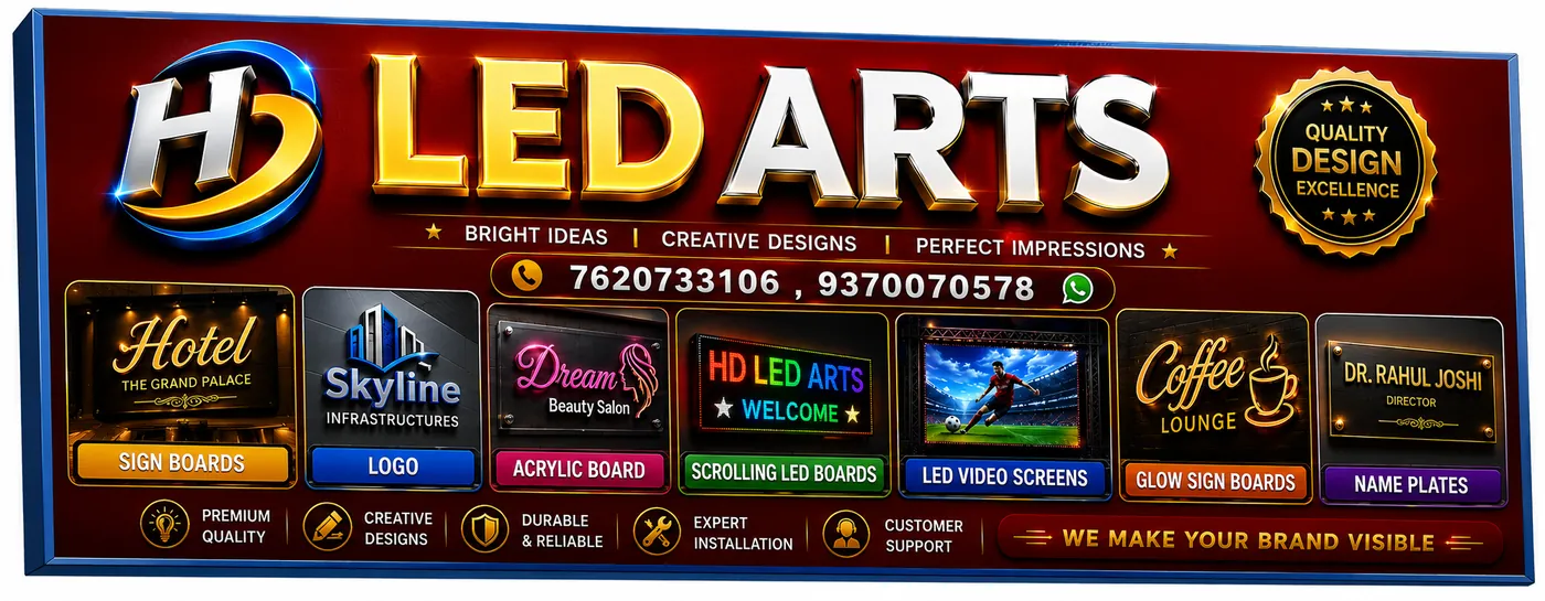 Glow sign board manufactured by CSN Host (LED Arts)